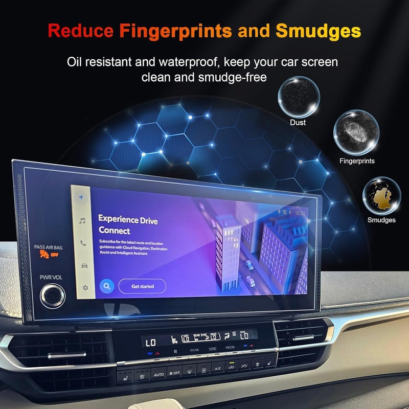 BSTW for 2025 Toyota Sienna Screen Protector for 2025 Sienna XLE/XSE/Woodland Edition/Limited/Platinum 12.3" Display for Toyota Sienna Accessories Tempered Glass Protective Film (Sienna 12.3-In HD) - Image 4